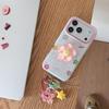 Яркий Цветочный Клетчатый Чехол для Телефона iPhone 17, 16 Pro Max, 15, 14 - Японский Корейский Стиль