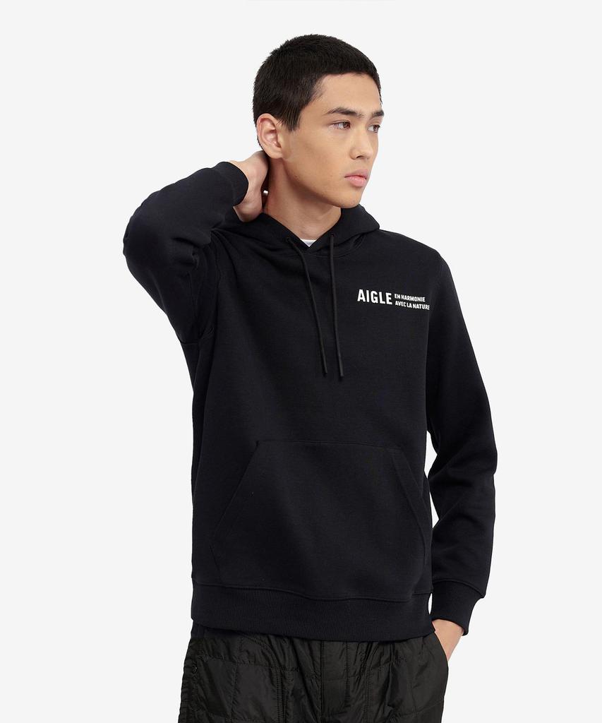 Aigle Men'S Logo Hoodie Sweatshirt Aaw24Mswe004Noi