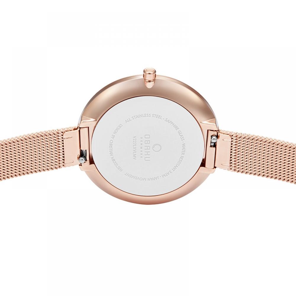  Официально импортированные оригинальные женские металлические часы Obaku V227lxvlmv Dock BruShed Steel