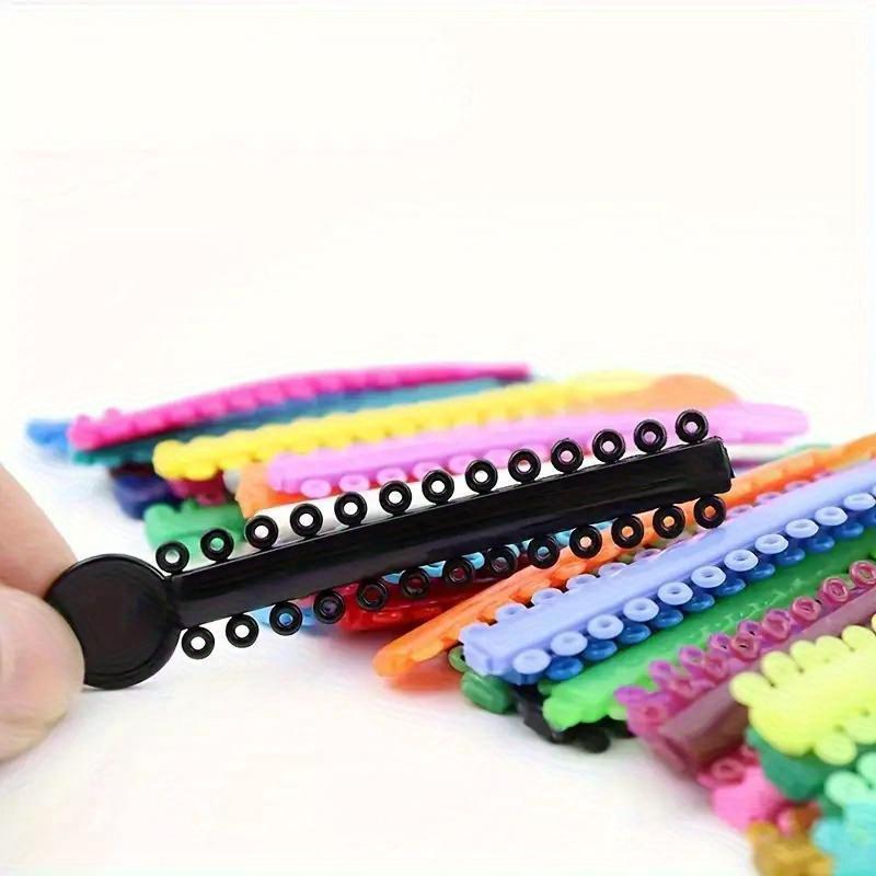 40 шт. лигатурные стяжки для брекетов — разноцветные стоматологические ортодонтические лигатурные стяжки для брекетов — эластичные резиновые ленты с уплотнительным кольцом