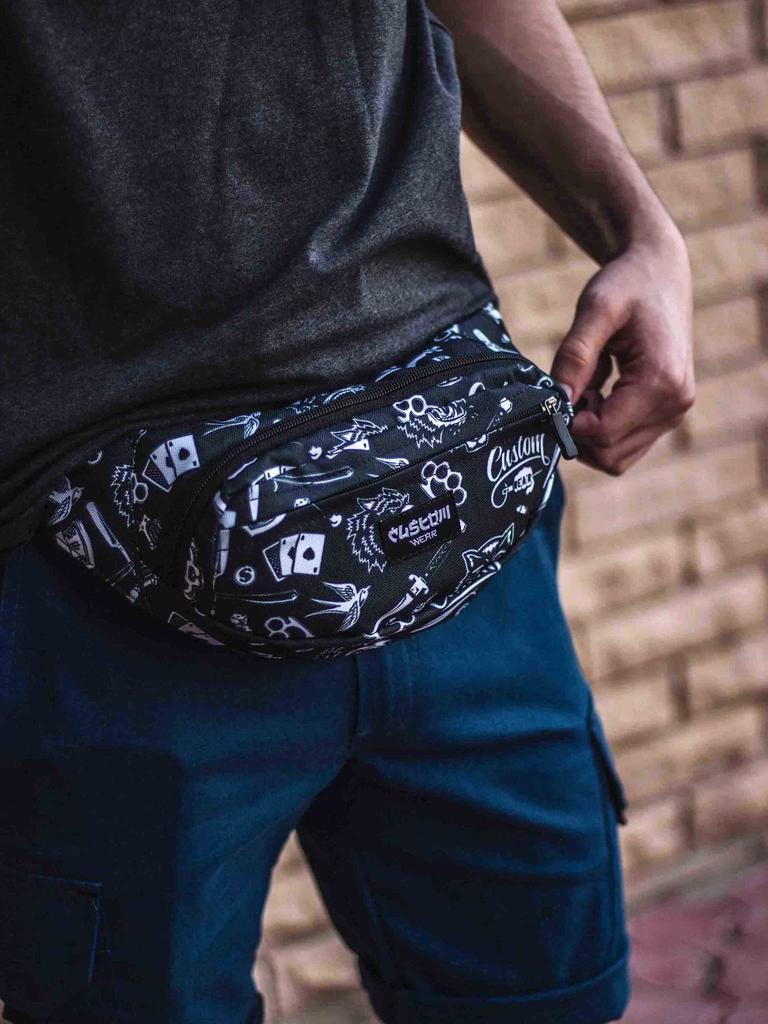 Bananka Belt Bag for Men Custom Wear Triada Trash Black
