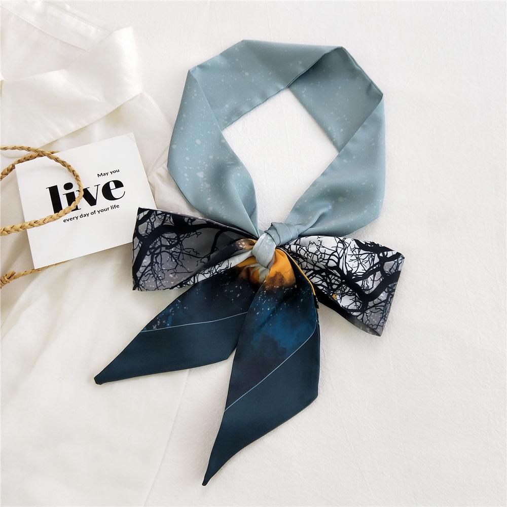 New Scarves Silk Scarves Women'S Spring And Autumn Season Long Decorative Professional Scarves Summer Thin Styles Paired With Shirts Stylish