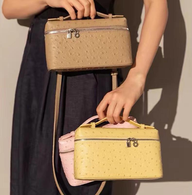LP19 Fashionable Versatile 2025 New Genuine Ostrich Leather Crossbody Bag - Gigi Style Handbag
