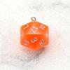 20-Sided Acrylic Dice Keychain - Transparent Solid Color Jewelry Charm