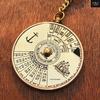 Marine 100 Years Perpetual Calendar World Timer Keychain Brass  Keyring Keychain