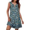 Women's Summer Fashion Tank Dress A-Line Sleeveless Casual Floral/Solid Pocket Dress