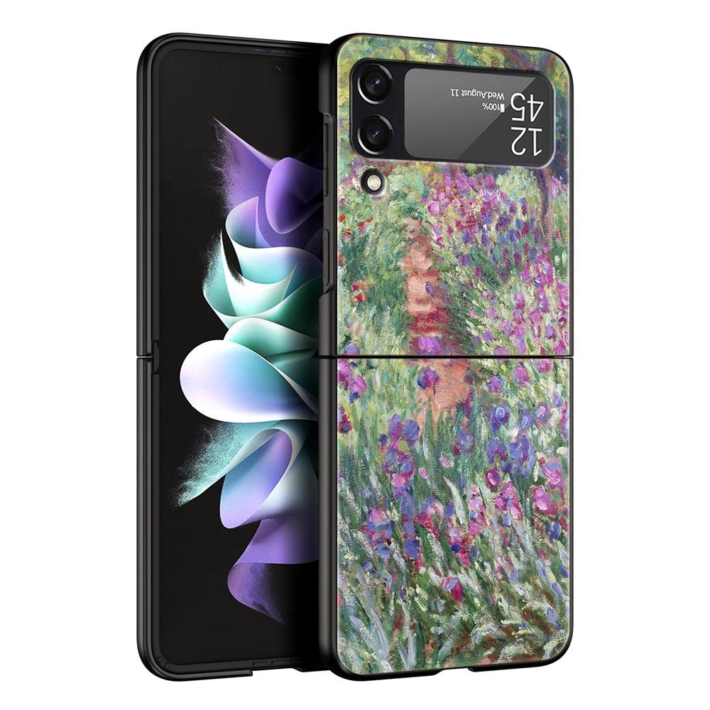Для Samsung Galaxy Z Flip 3 4 5 Жесткий Черный Складной ПК Чехол для Телефона Художник-импрессионист Клод Моне Для Samsung Z Flip3 Чехол