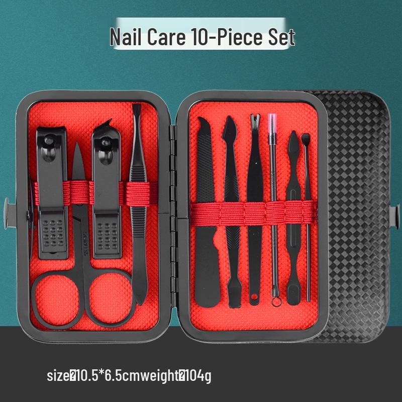 Набор из 24 предметов для маникюра и педикюра из нержавеющей стали Spot Black