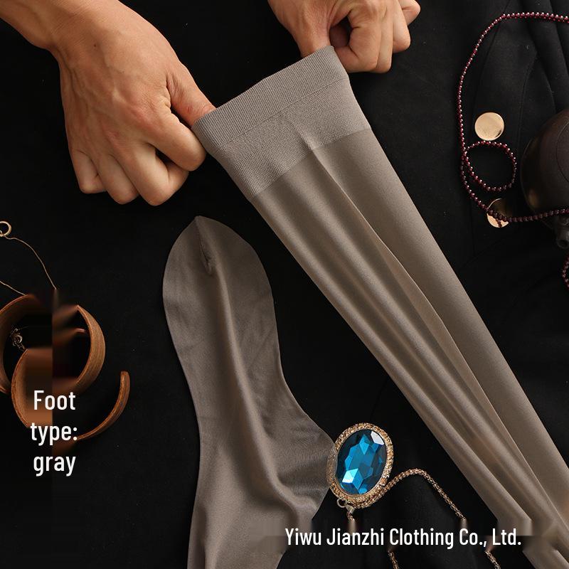 Женские ультратонкие чулки выше колена, которые можно обрезать по размеру, с нескользящей пяткой для красивых ног