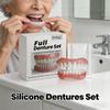 Silicone Dentures False Teeth Full Set Cover Gums Improve Missing Broken Tooth Restore Confident Smile Teeth Denture Reliner Kit