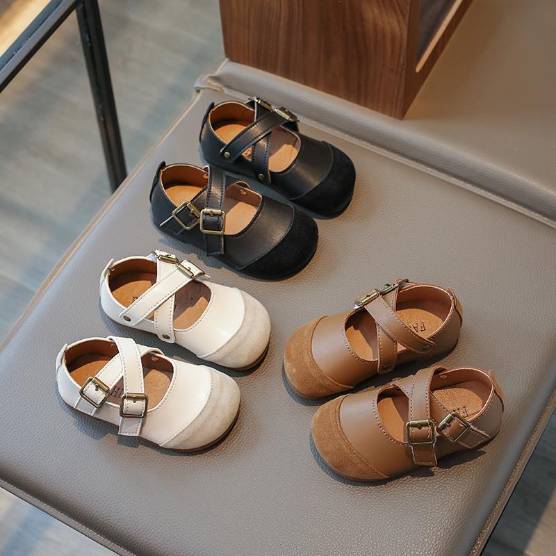 Girl Baby Shoes Spring and Autumn 1-13 Year Old Girl Princess Shoes Baby Boys Walking Shoes Children's Leather Shoes Soft Sole