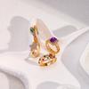 Alloy ring niche design high-end jewelry female stars stacked with exaggerated open ring set