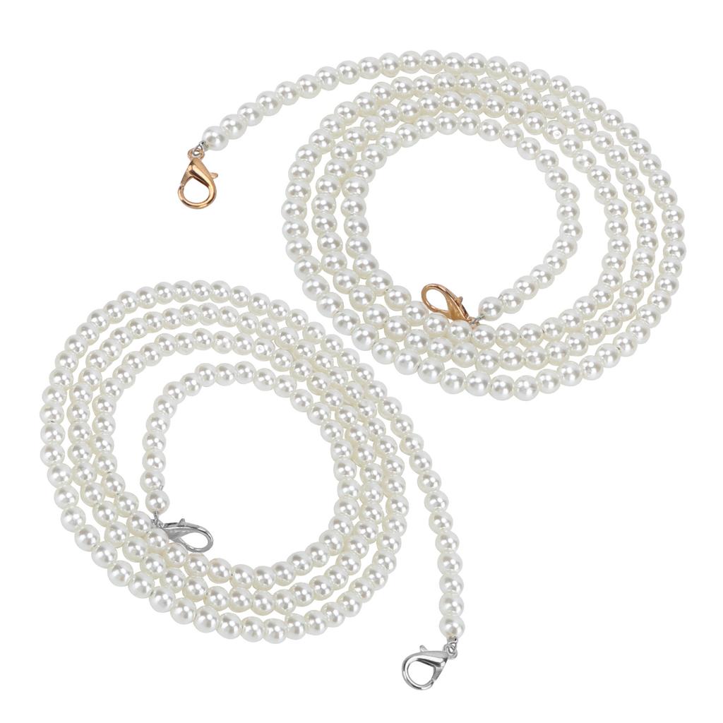 2pcs Bag Strap Silver Golden Replaceable Practical Purse Chain Accessories for Mobile Phones