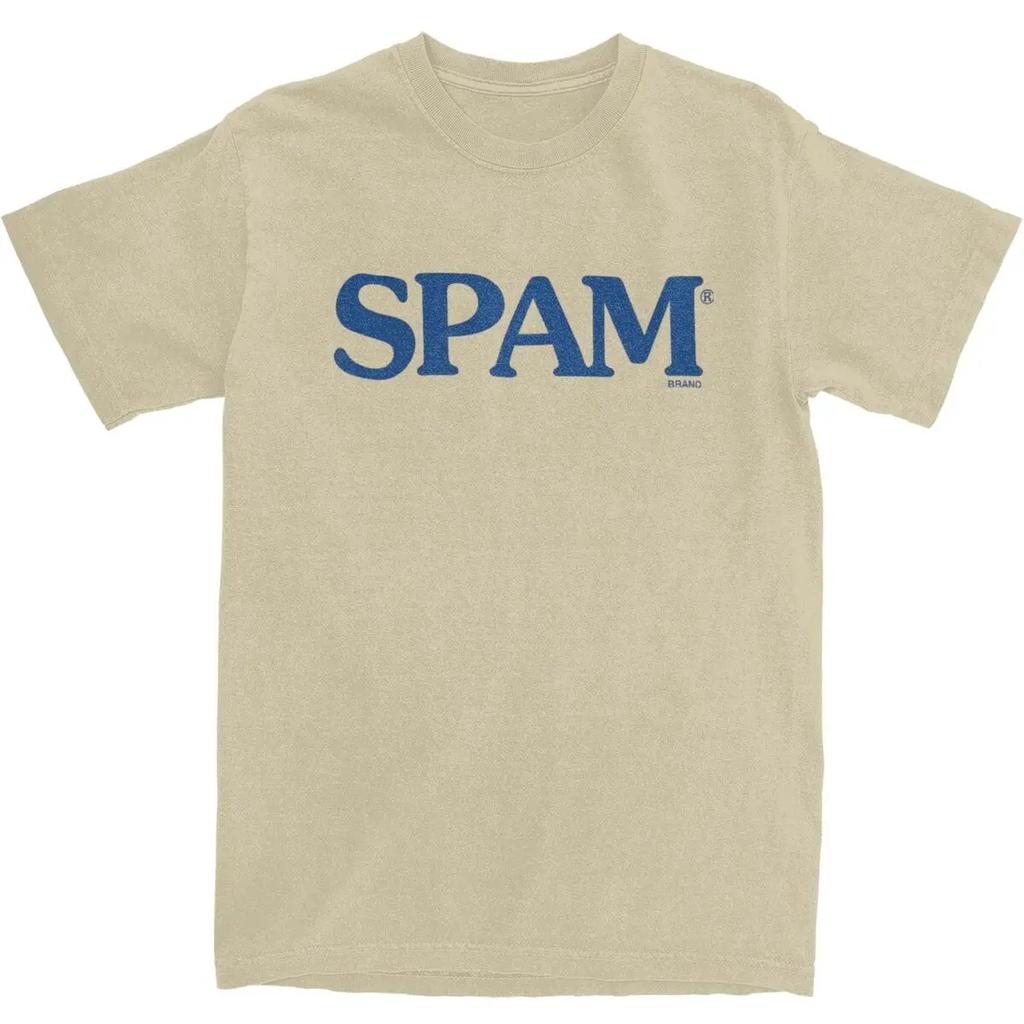 Мужская футболка синяя с принтом Spam Футболки Харадзюку Почтовый ящик Логотип Летние футболки Классические с принтом 100% хлопок Топы Идея для подарка