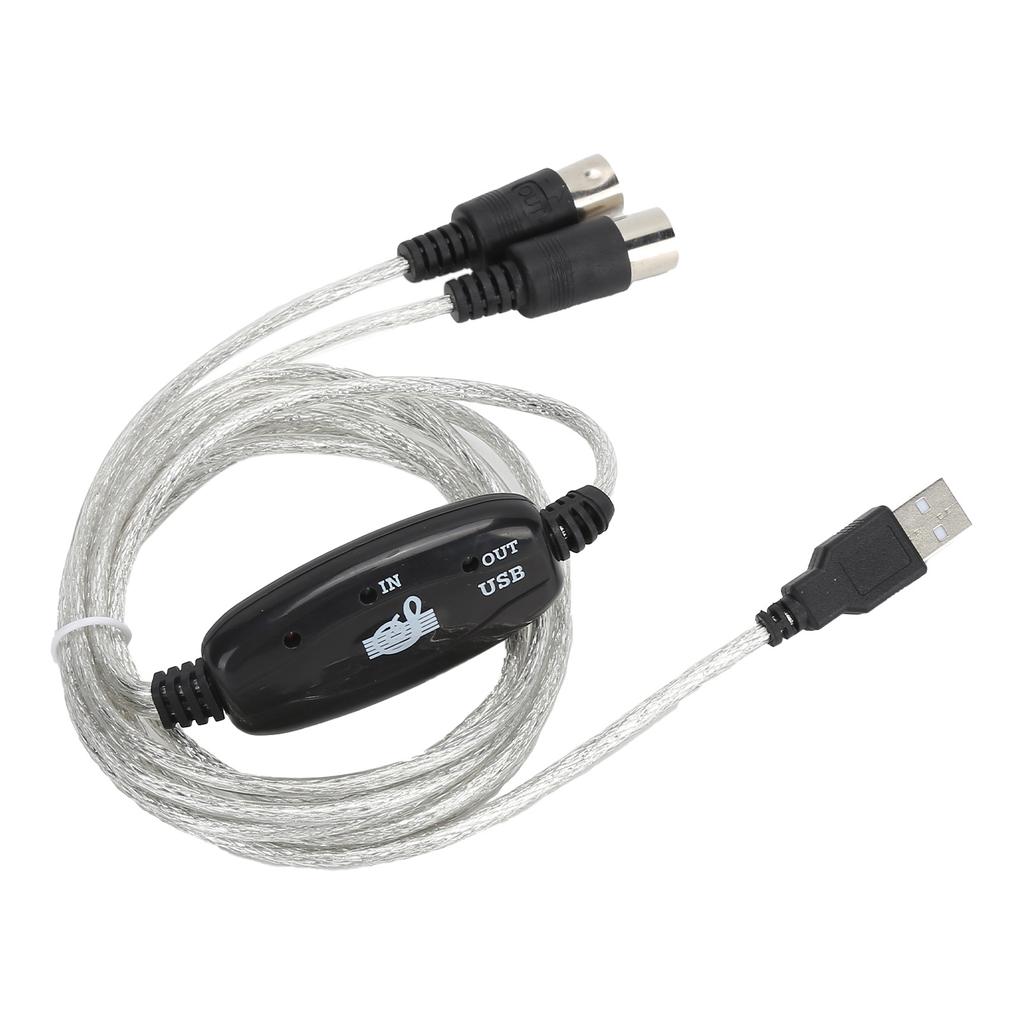 MIDI Cable MIDI To USB Cord Adapter Midi Converter for XP VISTA OS X Window7