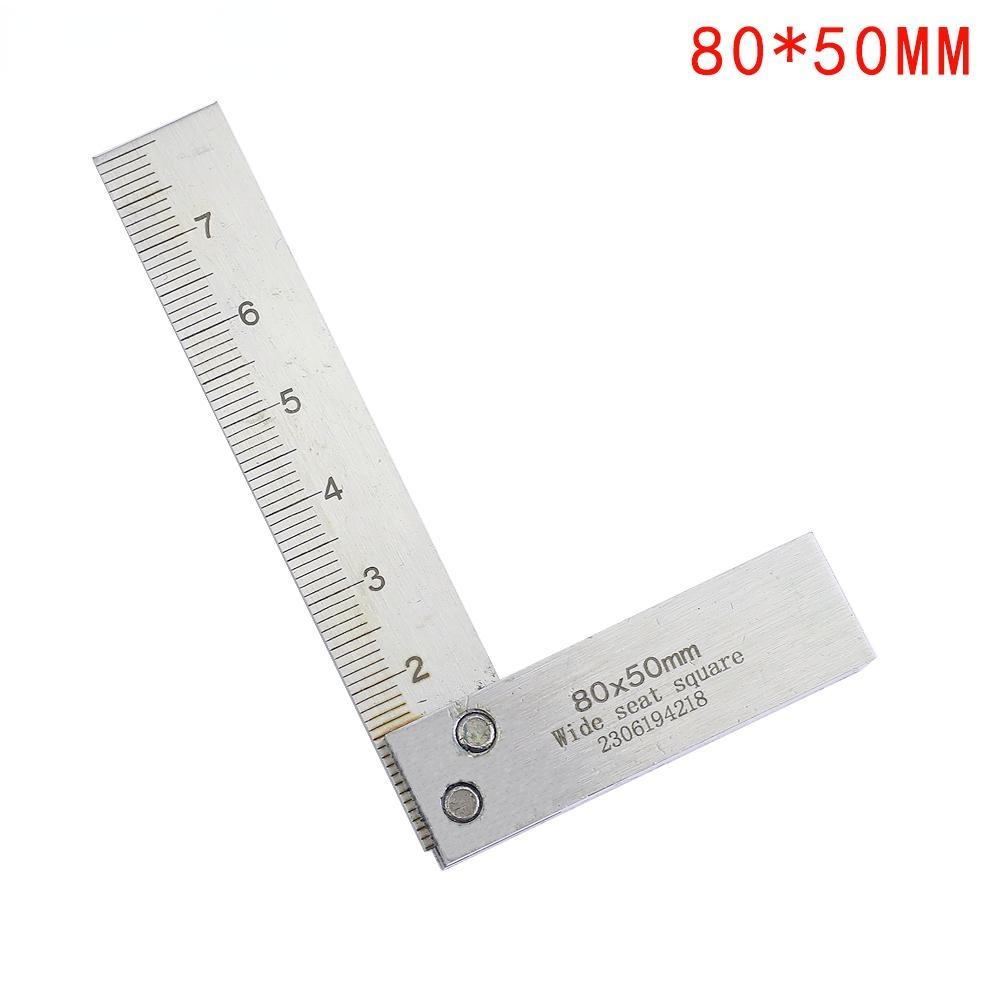 63x40mm 160x100mm Machinist Square 90 Degree Right Angle Engineer Set Precision Ground Steel Hardened Angle Ruler Square Ruler