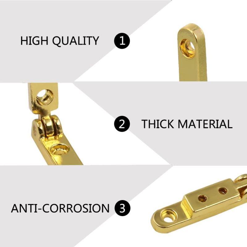 2 Pcs 90 Degree Hinges Wooden Box Gift Wine Jewellery Box Chest Case Hinge Cabinet Hardware with Screws