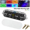 Solar Power Mortorcycle Car LED Warning Light Night Ride Tail Light Anti-rear Strobe Light for Motorcycle Electric Vehicle Bicycle #469274