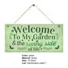 1 Set Anti-deform Green Color Good Burr Free Garden Hanging Plaques Sign Decorative Plaque