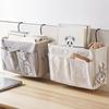 Cross-border Dorm Storage: Cotton Linen Bedside Hanging Bag