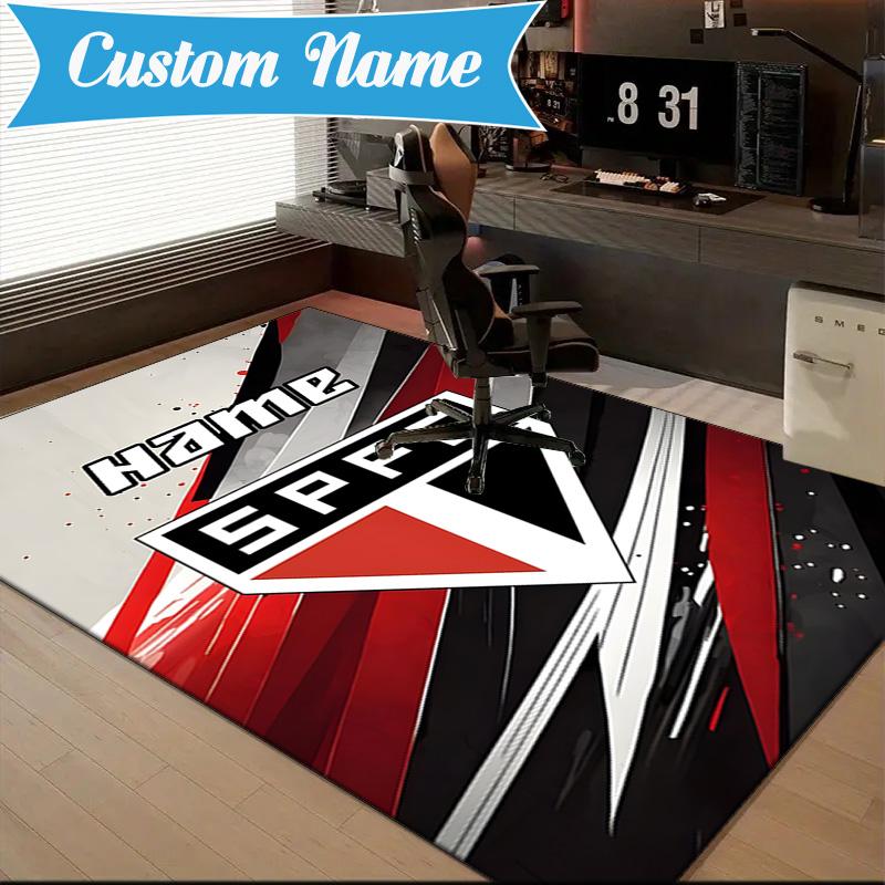 Custom Name SPFC Stars Stripes Rug Game Carpet, Floor Mat for Bedroom Living Room Entryway Rug, Home Decor Idea Gift for Christmas birthday
