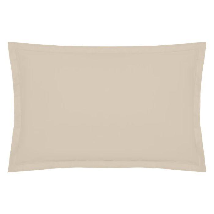 Taie d'oreiller - Harmonie lin - Percale de coton - 50 x 70 cm - Lavable à 40° C