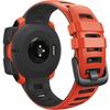 Two-tone silicone strap for Garmin Instinct - black and red