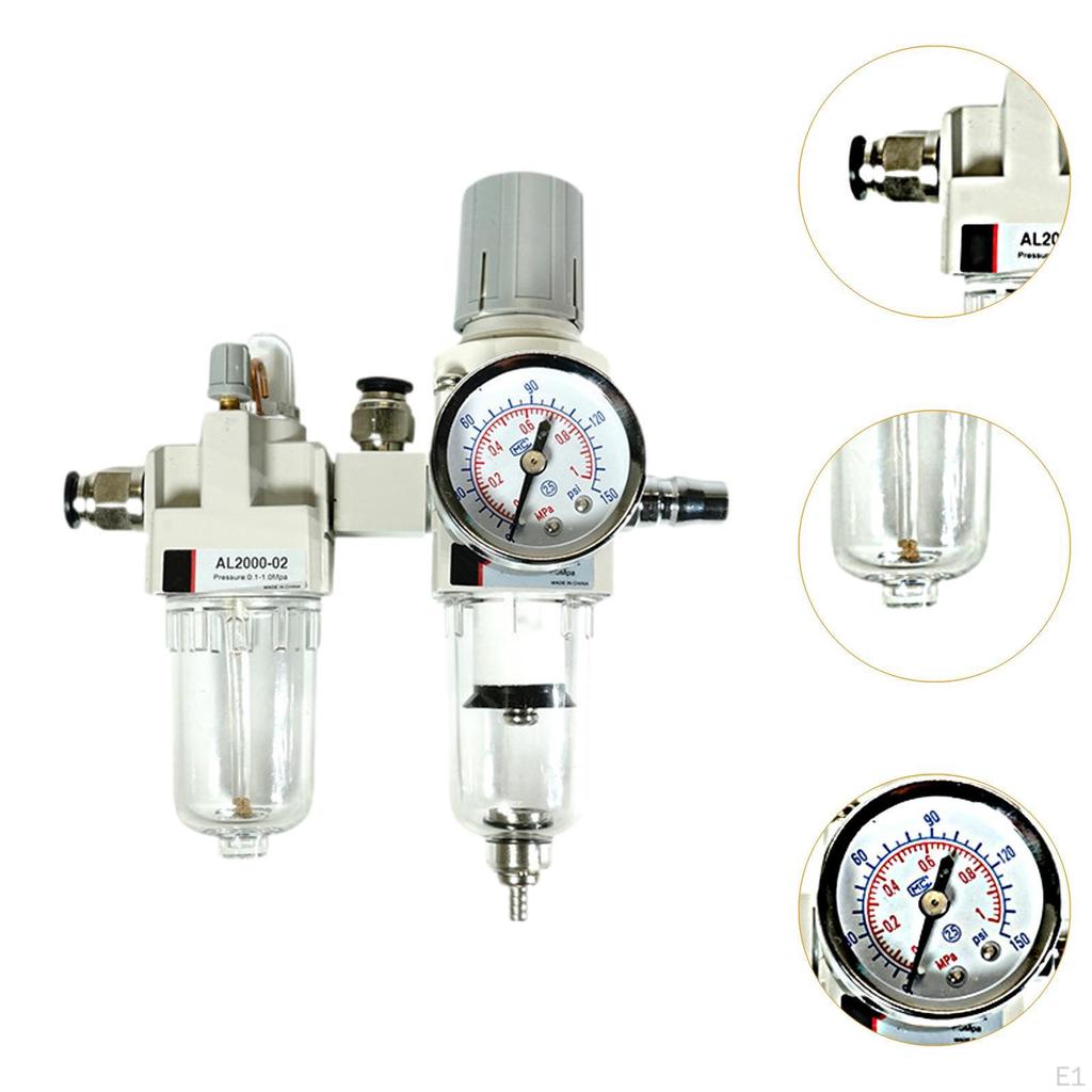 Air Compressor Water Separator Pressure Regulator Combo Wear Resistant Practical High