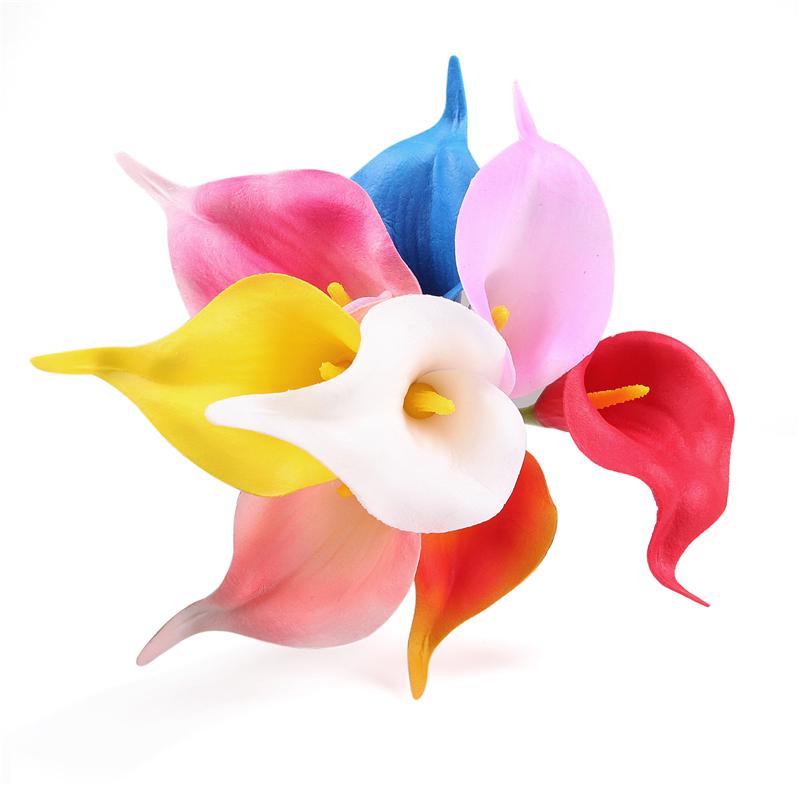 10шт искусственных калл букет искусственные цветы DIY домашний декор