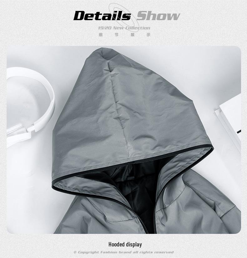 Unisex Full Reflective Hooded Windbreaker for Cycling and Night Running