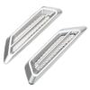 Car False Air Outlet Decoration Stickers 1 Pair Hood Bonnet Side Mesh Cover Auto Sticker Shark Gills