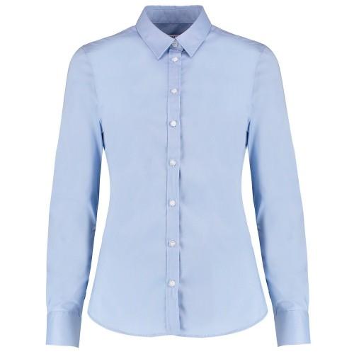 Kustom Kit Womens/Ladies Oxford Stretch Tailored Long-Sleeved Shirt