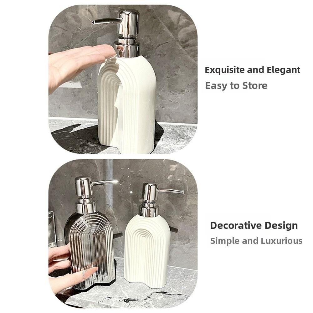 350ml Arched Shaped Soap Dispenser Refillable Shower Gel Bottles  Hotel