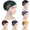 Women Islamic Headwrap Turban Hat Velvet Hijab Cap Rhinestone Headband Muslim Luxury Bonnet Women