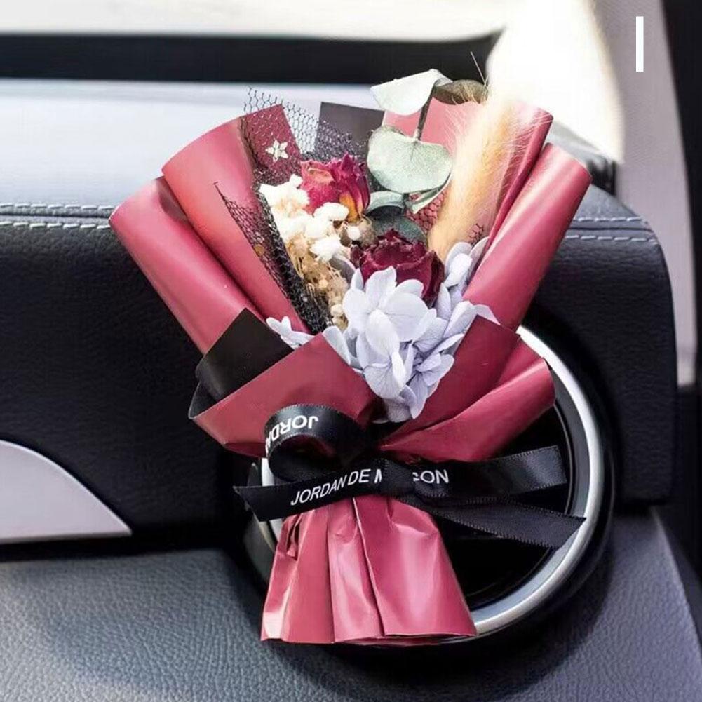 Dried Flower Car Air Freshener Car Air Outlet Aromatherapy For Girls Bouquet Auto Vent Clip Car Accessories Car Decoration