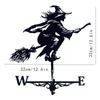 Witch Metal Wind Vane Ornament Outdoor Garden Roof Wind Stainless Steel Spray Painted Wind Vane Iron Art