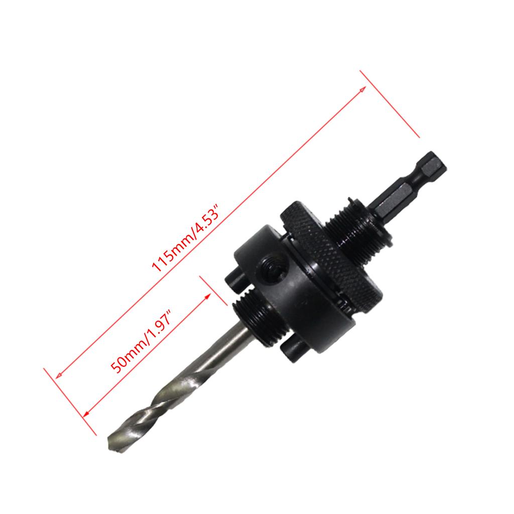 Оправка для кольцевой пилы, подходит для кольцевых пил с хвостовиком 32-210 мм и оправкой для кольцевой пилы 1/4 дюйма HSS(M2) Центральные дрели