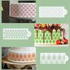 7Pcs Fondant Cake Mesh Stamps Stencils Embossing Decorating Tools Plastic Spray Molds Wedding Cookies Chocolate Drawing Painting
