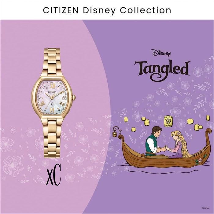 [CITIZEN] xC Коллекция Disney ES9363-50N (Радиочасы/Водонепроницаемые/Перламутр) Женские часы Eco-Drive Solar Gold
