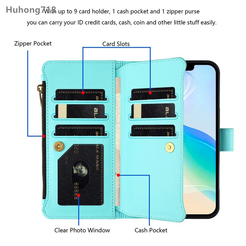 Кожаный чехол на молнии для Xiaomi Poco F5 F6 F7 Ultra X6 Neo X7 M6 Plus M7 Pro 4G 5G Чехол-кошелек