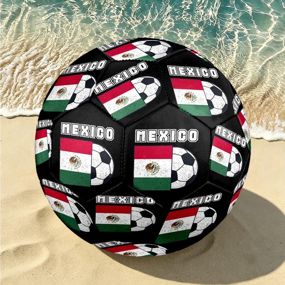 1pc Mexico Soccer Crest Office Size 5 Soccer Ball, Suitable for Practice Matches/tournament Training,Lightweight and Durable mxg7032