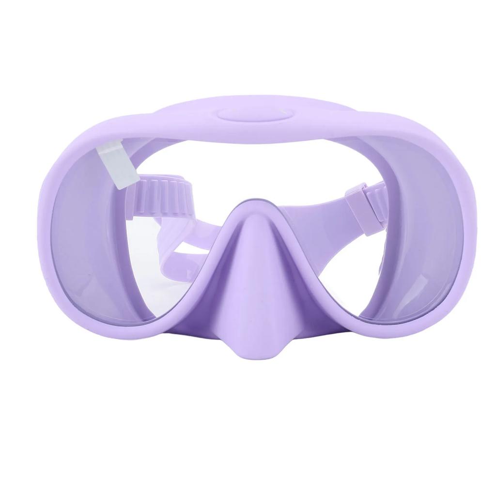 Diving Goggles Silicone Foldable Large View Tempered Glass Portable Anti Fog Swimming Goggles