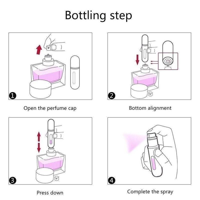 5 мл мини-вакуумный многоразовый флакон с распылителем для духов, дорожный ароматический насос, спрей, капсульный чехол