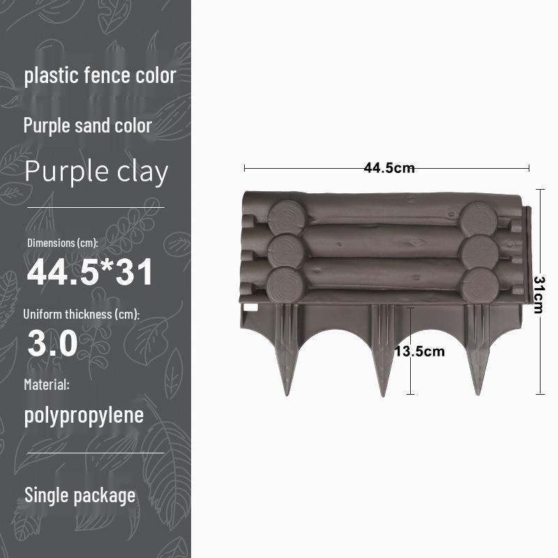 Thickened Plastic Imitation Brick Garden Fence for Courtyard and Vegetable Gardens