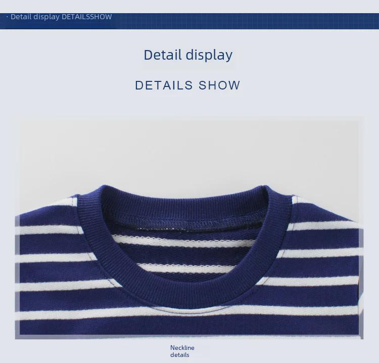 27Kids 2024 Autumn New Striped Children's Sweatshirt 