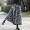Spring and Summer Women's Retro Floral Skirt - Plus Size High-Waist A-line Mid-length Skirt