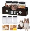 Sturdy Wooden Dog Treat Container Creative Dog Food Storage Holder Cat Food Storage