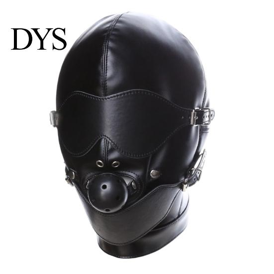 Adjustable Face Mask Faux Leather Bondage Mask, Mouth Hood for Couples, Adult Interaction Gear Cosplay Headgear Role Play & Party Lightweight