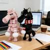 Новогодний Конь Плюшевый Брелок Украшение для Сумки Подвеска на Рюкзак Мягкий Брелок Игрушка Подарок Мальчикам Девочкам для и Обнимательный Мягкий Пушистый Обнимаемый Кавайный