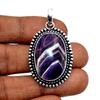 Lace Amethyst Pendant Purple Natural Gemstone 925 Sterling Silver Handmade Pendant Gift For Her